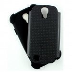 Wholesale Samsung Galaxy S4 Gummy Shell Case (Black-Black)